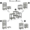 Furinno JAYA Simple Design Corner TV Stand, French Oak Grey/Black, 42.04 x 22.75 x 15.55 Inches(French Oak/Black)