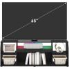 Furinno Jaya Entertainment Center Stand Unit/TV Desk for up to 55 inch, White/Black(Americano)