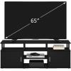 Furinno Jaya Entertainment Center Stand Unit/TV Desk for up to 55 inch, White/Black(Americano/Black)