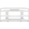 Furinno Jaya Entertainment Center Stand Unit/TV Desk for up to 55 inch, White/Black(White)
