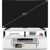 Furinno Jaya Entertainment Center Stand Unit/TV Desk for up to 55 inch, White/Black(White/Black)