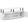 Furinno Jaya Entertainment Center Stand Unit/TV Desk for up to 55 inch, White/Black(White/Black)
