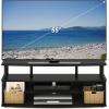 Furinno Jaya Large Entertainment Center Hold up to 55-in TV, Inch, French Oak/Black(Blackwood/Black)