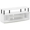 Furinno Jaya Large Entertainment Center Hold up to 55-in TV, Inch, French Oak/Black(White/Black)