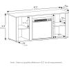Furinno Jensen Entertainment Center Stand with Fireplace for TV up to 55 Inch, Corded Electric, White(French Oak Grey)
