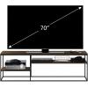 Furinno Moretti Modern Lifestyle TV Stand, Columbia Walnut(Brown Walnut)