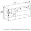 Furinno Moretti Modern Lifestyle TV Stand, Columbia Walnut(French Oak Grey)