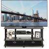 Furinno Moretti Modern Lifestyle TV Stand, Columbia Walnut(French Oak Grey/Black/Black)