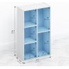 Furinno Moretti Modern Lifestyle TV Stand, Columbia Walnut(Light Blue)