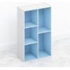 Furinno Moretti Modern Lifestyle TV Stand, Columbia Walnut(Light Blue)