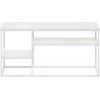 Furinno Moretti Modern Lifestyle TV Stand, Columbia Walnut(Solid White/White)