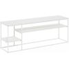 Furinno Moretti Modern Lifestyle TV Stand, Columbia Walnut(White/White)