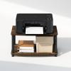 Furinno TURN-S-TUBE TV Stand, 3-Tier No Tools Entertainment Center, TV Console for TV up to 46 Inch, for Living Room, Bedroom, Espresso(Amber Pine/Black)