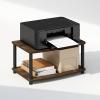 Furinno TURN-S-TUBE TV Stand, 3-Tier No Tools Entertainment Center, TV Console for TV up to 46 Inch, for Living Room, Bedroom, Espresso(Amber Pine/Black)