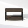 Furinno TURN-S-TUBE TV Stand, 3-Tier No Tools Entertainment Center, TV Console for TV up to 46 Inch, for Living Room, Bedroom, Espresso(Dark Brown/Black)