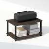 Furinno TURN-S-TUBE TV Stand, 3-Tier No Tools Entertainment Center, TV Console for TV up to 46 Inch, for Living Room, Bedroom, Espresso(Dark Brown/Black)