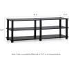 Furinno TURN-S-TUBE TV Stand, 3-Tier No Tools Entertainment Center, TV Console for TV up to 46 Inch, for Living Room, Bedroom, Espresso(Dark Cherry/Black)