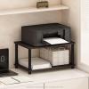 Furinno TURN-S-TUBE TV Stand, 3-Tier No Tools Entertainment Center, TV Console for TV up to 46 Inch, for Living Room, Bedroom, Espresso(Dark Walnut)