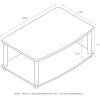 Furinno TURN-S-TUBE TV Stand, 3-Tier No Tools Entertainment Center, TV Console for TV up to 46 Inch, for Living Room, Bedroom, Espresso(Dark Walnut)