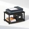 Furinno TURN-S-TUBE TV Stand, 3-Tier No Tools Entertainment Center, TV Console for TV up to 46 Inch, for Living Room, Bedroom, Espresso(Espresso/Black)