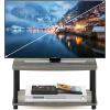 Furinno TURN-S-TUBE TV Stand, 3-Tier No Tools Entertainment Center, TV Console for TV up to 46 Inch, for Living Room, Bedroom, Espresso(French Oak/Black)
