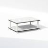 Furinno TURN-S-TUBE TV Stand, 3-Tier No Tools Entertainment Center, TV Console for TV up to 46 Inch, for Living Room, Bedroom, Espresso(White/White)