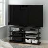 Furinno Turn-N-Tube Easy Assembly 4-Tier Petite Entertainment Center / TV Stand / TV Unit / TV Desk, Stainless Steel, Americano/Chrome(Blackwood/Black)