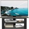 Furinno Turn-N-Tube Easy Assembly 4-Tier Petite Entertainment Center / TV Stand / TV Unit / TV Desk, Stainless Steel, Americano/Chrome(French Oak Grey)
