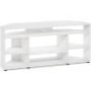 Furinno Turn-N-Tube Easy Assembly 4-Tier Petite Entertainment Center / TV Stand / TV Unit / TV Desk, Stainless Steel, Americano/Chrome(White)