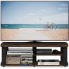 Furinno Turn-N-Tube Handel Stand for TV up to 55 Inch, Espresso(Columbia Walnut/Black)