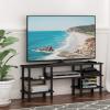 Furinno Turn-N-Tube Handel Stand for TV up to 55 Inch, Espresso(Espresso/Black)