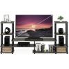 Furinno Turn-N-Tube Handel Stand for TV up to 55 Inch, Espresso(French Oak)