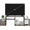 Furinno Turn-N-Tube Handel Stand for TV up to 55 Inch, Espresso(French Oak Grey/Black)