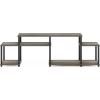 Furinno Turn-N-Tube Handel Stand for TV up to 55 Inch, Espresso(French Oak Grey/Black)