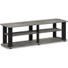 Furinno Turn-N-Tube Handel Stand for TV up to 55 Inch, Espresso(French Oak/Black)