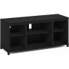 Furinno Turn-N-Tube No Tools 3D 3-Tier Entertainment TV Stand up to 50 inch TV, Round Tubes, Columbia Walnut/Black(Americano)