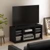 Furinno Turn-N-Tube No Tools 3D 3-Tier Entertainment TV Stand up to 50 inch TV, Round Tubes, Columbia Walnut/Black(Americano)