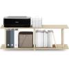 Furinno Turn-N-Tube No Tools 3D 3-Tier Entertainment TV Stand up to 50 inch TV, Round Tubes, Columbia Walnut/Black(Bauhaus Oak/Beige)