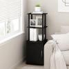 Furinno Turn-N-Tube No Tools 3D 3-Tier Entertainment TV Stand up to 50 inch TV, Round Tubes, Columbia Walnut/Black(Blackwood/Black)