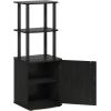 Furinno Turn-N-Tube No Tools 3D 3-Tier Entertainment TV Stand up to 50 inch TV, Round Tubes, Columbia Walnut/Black(Blackwood/Black)
