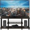 Furinno Turn-N-Tube No Tools 3D 3-Tier Entertainment TV Stand up to 50 inch TV, Round Tubes, Columbia Walnut/Black(Dark Brown/Black)