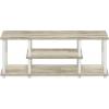 Furinno Turn-N-Tube No Tools 3D 3-Tier Entertainment TV Stand up to 50 inch TV, Round Tubes, Columbia Walnut/Black(Oak/White)