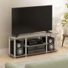 Furinno Turn-N-Tube No Tools 3D 3-Tier Entertainment TV Stand up to 50 inch TV, Round Tubes, Columbia Walnut/Black(Oak/White)