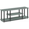 Furinno Turn-N-Tube No Tools 3D 3-Tier Entertainment TV Stand up to 50 inch TV, Round Tubes, Columbia Walnut/Black(Sage Green/Black)