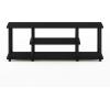Furinno Turn-N-Tube No Tools 3D 3-Tier Entertainment TV Stand up to 50 inch TV, Round Tubes, Columbia Walnut/Black(Walnut)
