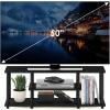 Furinno Turn-N-Tube No Tools 3D 3-Tier Entertainment TV Stand up to 50 inch TV, Round Tubes, Columbia Walnut/Black(Walnut)
