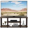 Furinno Turn-N-Tube No Tools 3D 3-Tier Entertainment TV Stand up to 50 inch TV, Round Tubes, Columbia Walnut/Black(Walnut/Brown)