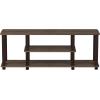 Furinno Turn-N-Tube No Tools 3D 3-Tier Entertainment TV Stand up to 50 inch TV, Round Tubes, Columbia Walnut/Black(Walnut/Brown)