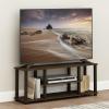 Furinno Turn-N-Tube No Tools 3D 3-Tier Entertainment TV Stand up to 50 inch TV, Round Tubes, Columbia Walnut/Black(Walnut/Brown)