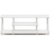 Furinno Turn-N-Tube No Tools 3D 3-Tier Entertainment TV Stand up to 50 inch TV, Round Tubes, Columbia Walnut/Black(White/White)